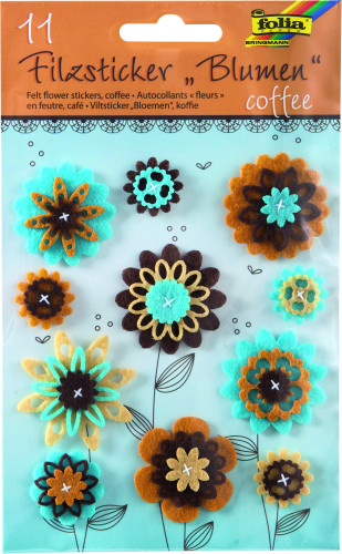 Folia - Αυτοκόλλητα Τσόχινα Διακοσμητικά, Λουλούδια 11 Τεμαχίων 5275