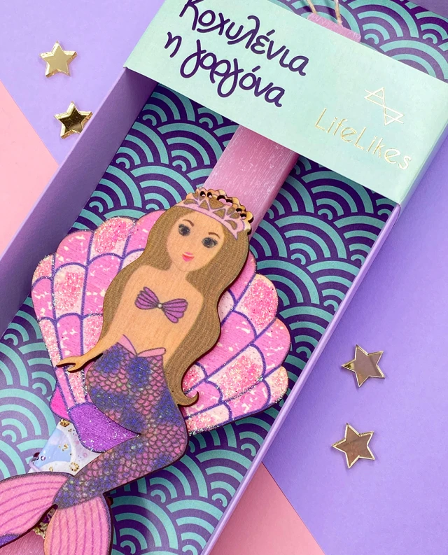 Life Likes - Λαμπάδα Κοχυλένια Η Γοργόνα 5759