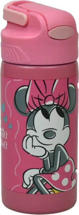 Gim - Παγούρι Ανοξείδωτο Με Καλαμάκι, Minnie Mouse 500 ml 553-04245