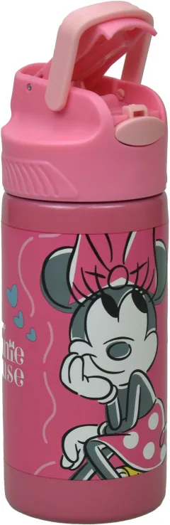 Gim - Παγούρι Ανοξείδωτο Με Καλαμάκι, Minnie Mouse 500 ml 553-04245