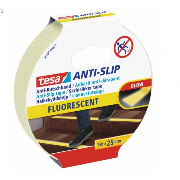 Tesa - Αντιολισθητική Ταινία Φωσφορούχα 5m X 25mm 55580