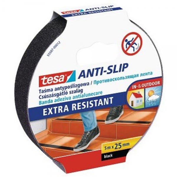 Tesa - Αντιολισθητική Ταινία Μαύρη 5m X 25mm 55587
