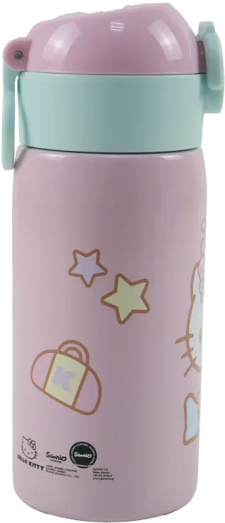 Gim - Παγούρι Ανοξείδωτο Με Καλαμάκι, Hello Kitty 500 ml 557-97199