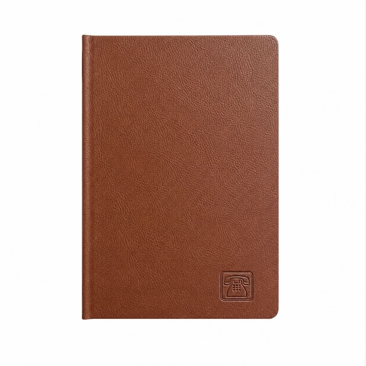 Adbook - Τηλεφωνικό Ευρετήριο Laminated, 14x21 cm 128 Φύλλα, Tan E-9011