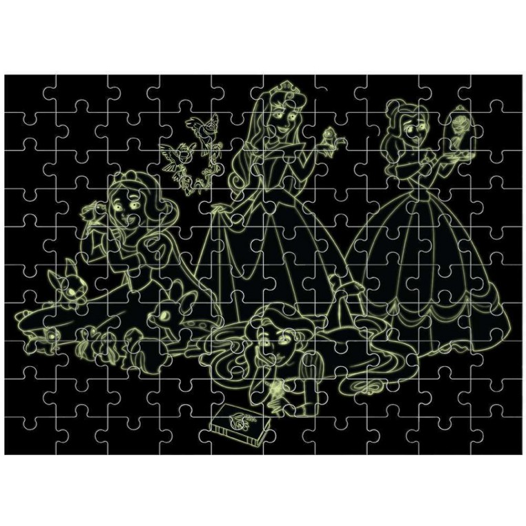 Luna - Puzzle Χρωματισμού 2 Όψεων Glow In The Dark Disney Princess 563998