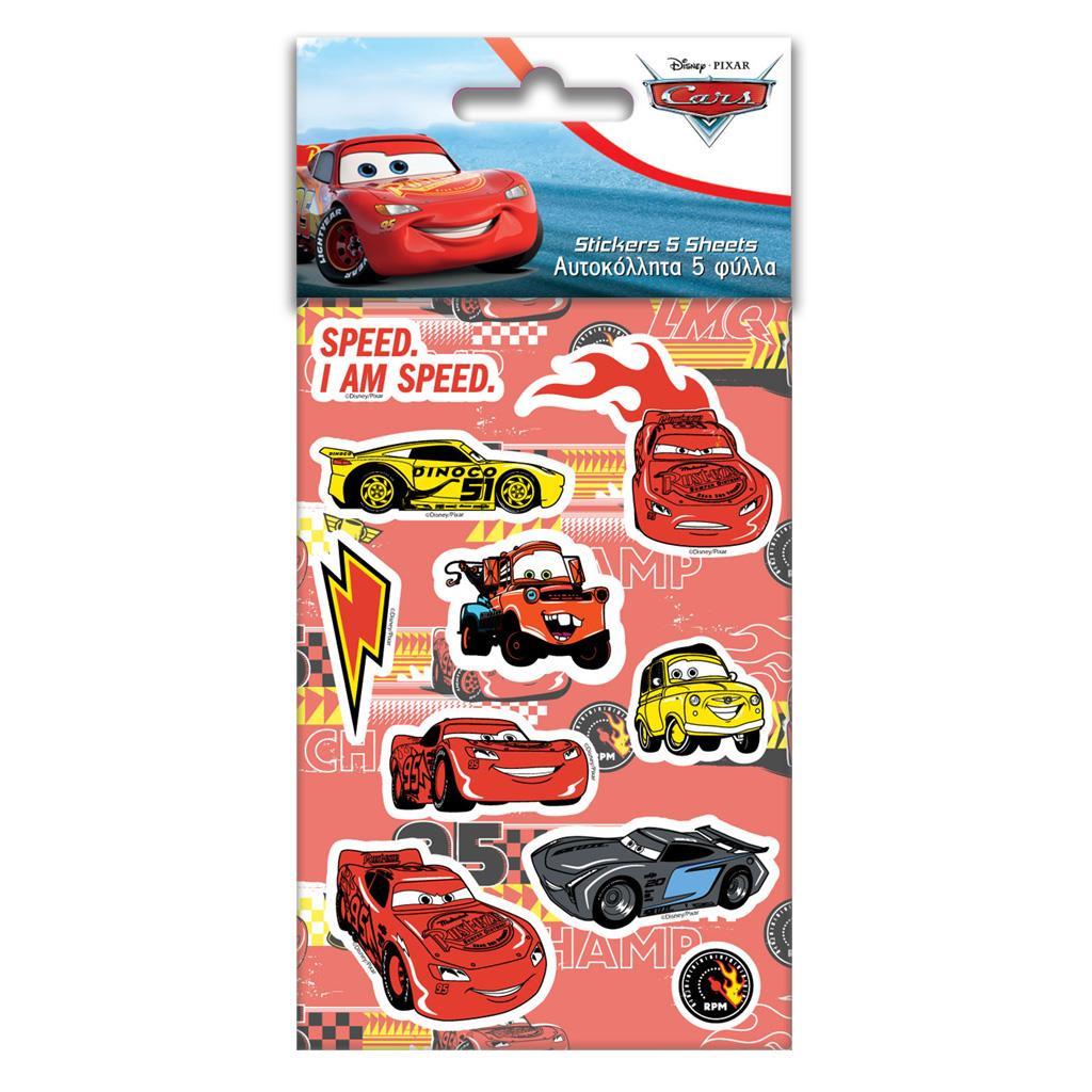 Diakakis - Αυτοκόλλητα, Disney Cars 8x12 5 Φύλλα 564555