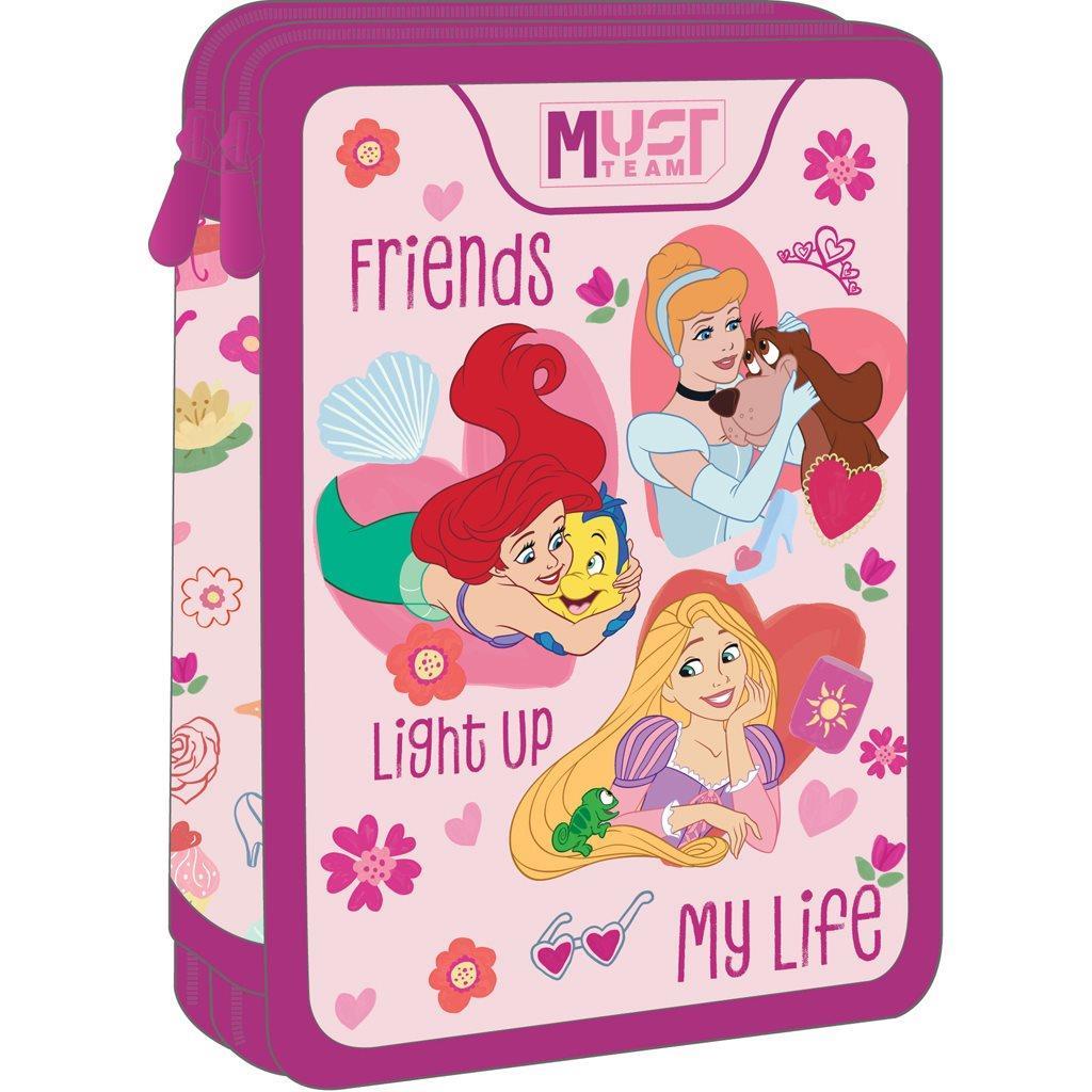Diakakis - Κασετίνα Διπλή Γεμάτη Must, Princess Friends Light Up My Life 565015