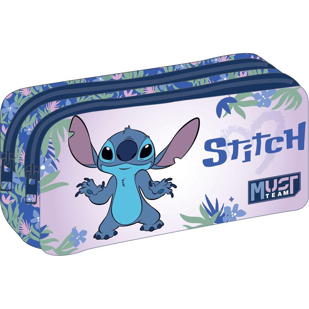 Diakakis - Κασετίνα Βαρελάκι 2 Φερμουάρ Must, Lilo & Stitch 565162