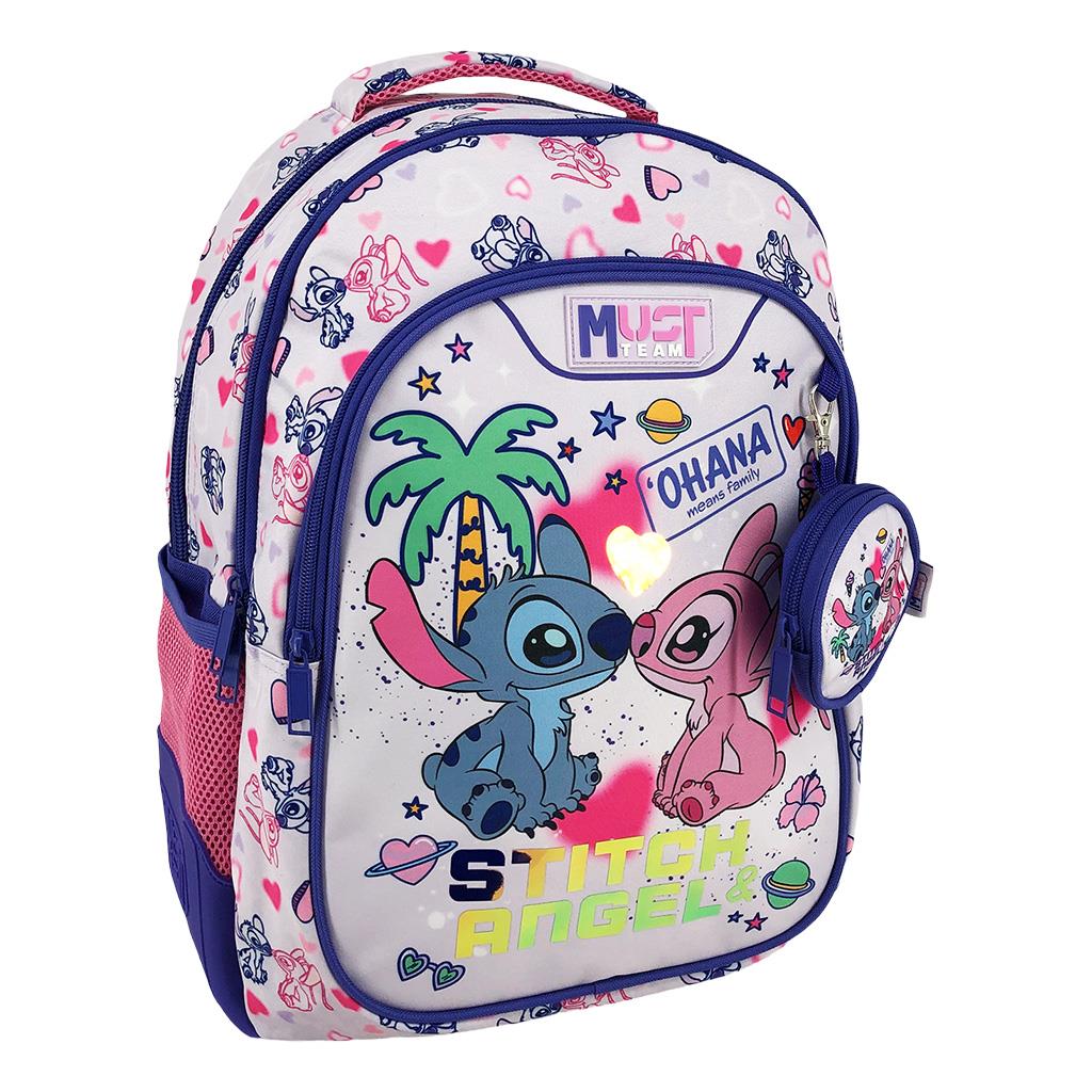 Diakakis – Τσάντα Πλάτης Δημοτικού Must 3 Θήκες, Disney Stitch, Angel Ohana 565773