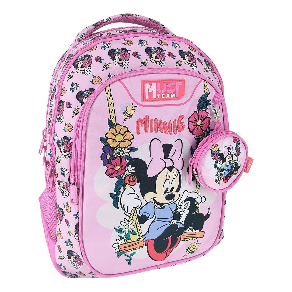 Diakakis - Τσάντα Πλάτης Δημοτικού Must 3 Θήκες, Disney Minnie Mouse, Flowers 565792