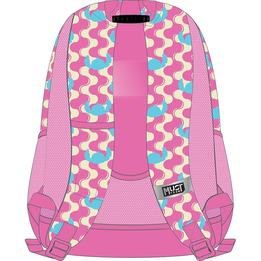 Diakakis - Τσάντα Πλάτης Δημοτικού Must 3 Θήκες, Stitch, Pink 565794
