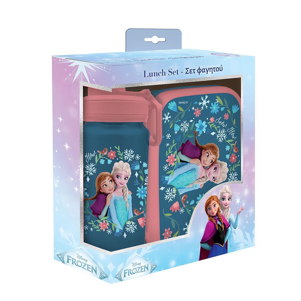 Diakakis - Σετ Φαγητοδοχείο PP 800ml Και Παγούρι Αλουμινίου 500ml, Frozen 565918