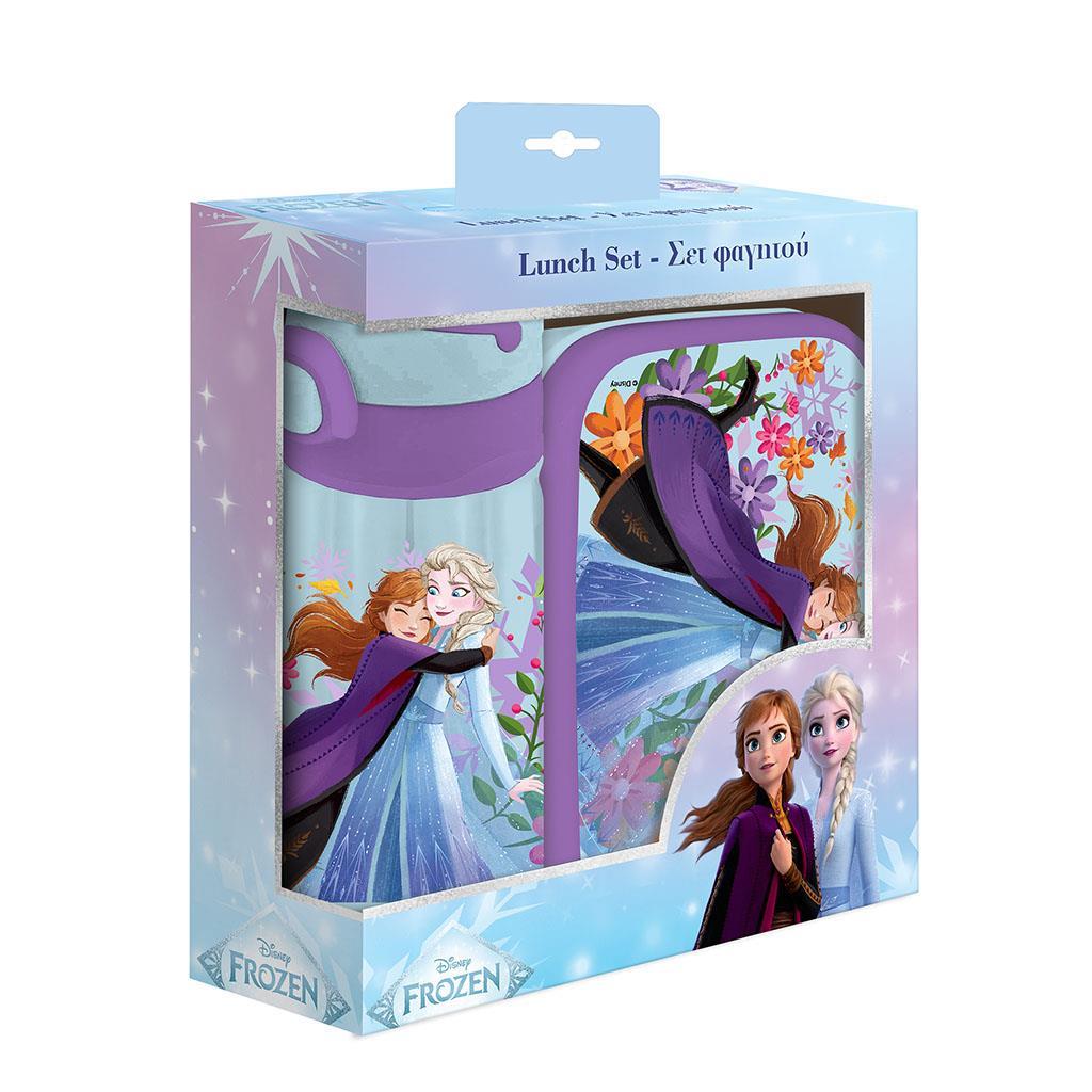 Diakakis - Σετ Φαγητοδοχείο PP 800ml Και Παγούρι PP 500ml, Frozen 565920