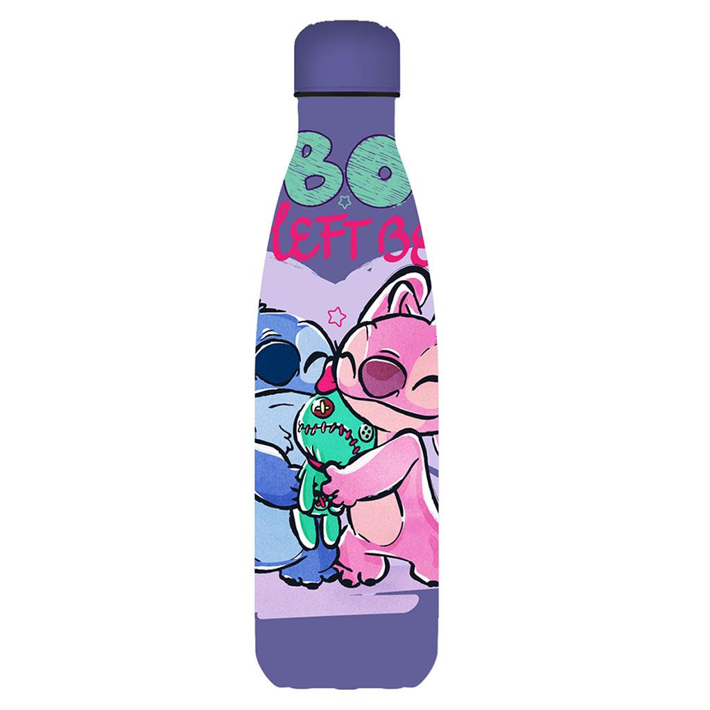 Diakakis - Σετ Φαγητοδοχείο PP 130ml Και Παγούρι Ανοξείδωτο 500ml, Stitch & Angel 565925