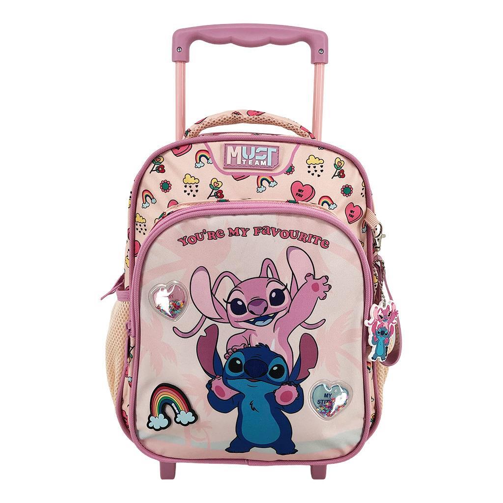 Diakakis – Τσάντα Τρόλεϊ Νηπιαγωγείου Must 2 Θήκες, Disney Stitch, Angel You Are My Favourite 565971