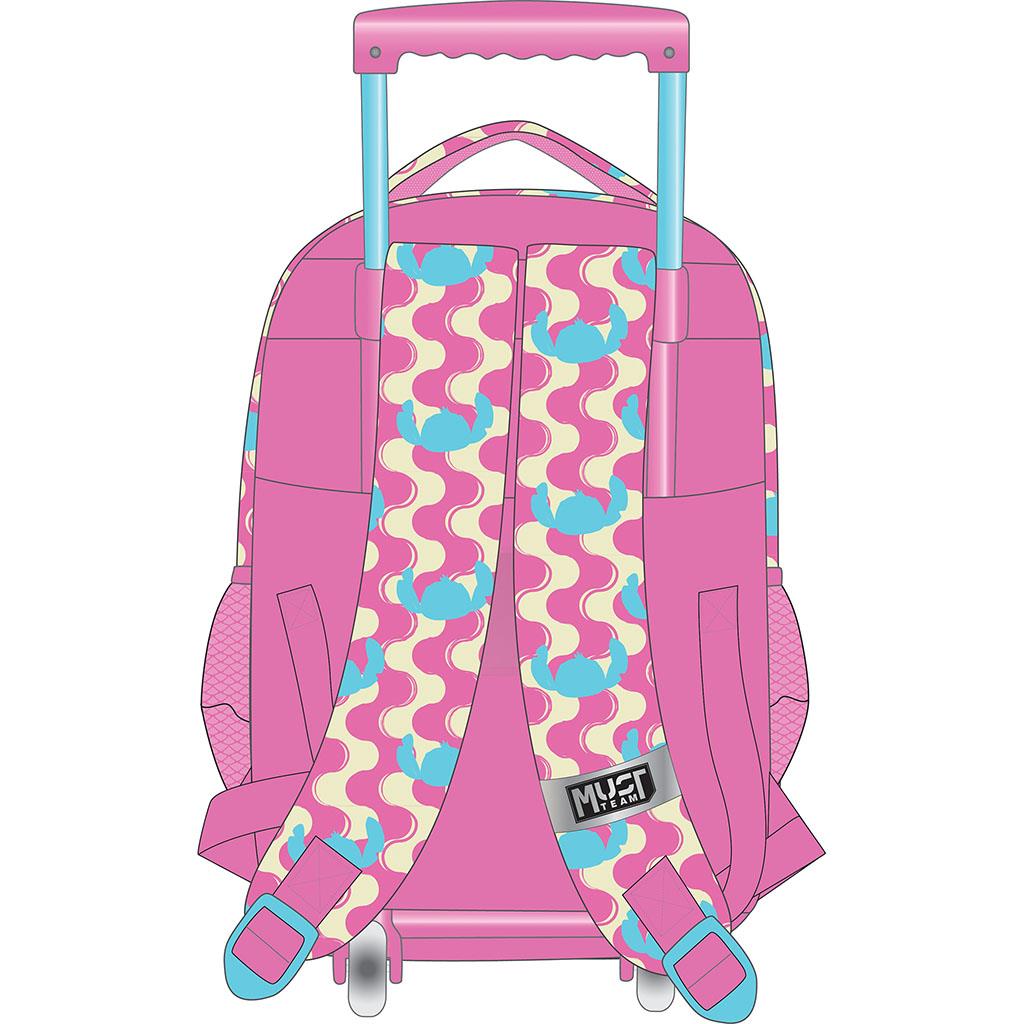 Diakakis - Σακίδιο Τρόλεϊ Δημοτικού Must 3 Θήκες, Stitch, Pink 565972