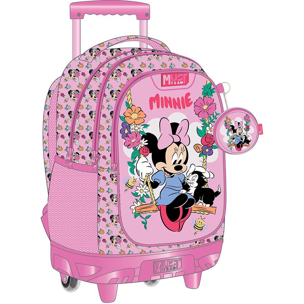 Diakakis - Σακίδιο Τρόλεϊ Δημοτικού Must 3 Θήκες, Minnie, Flowers 565975