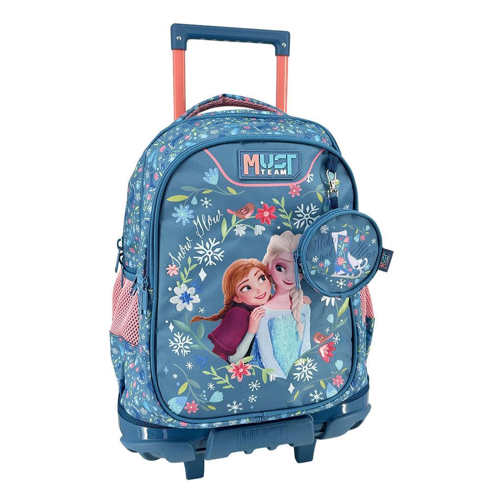 Diakakis - Σακίδιο Τρόλεϊ Δημοτικού Must 3 Θήκες, Disney Frozen, Blue 565977