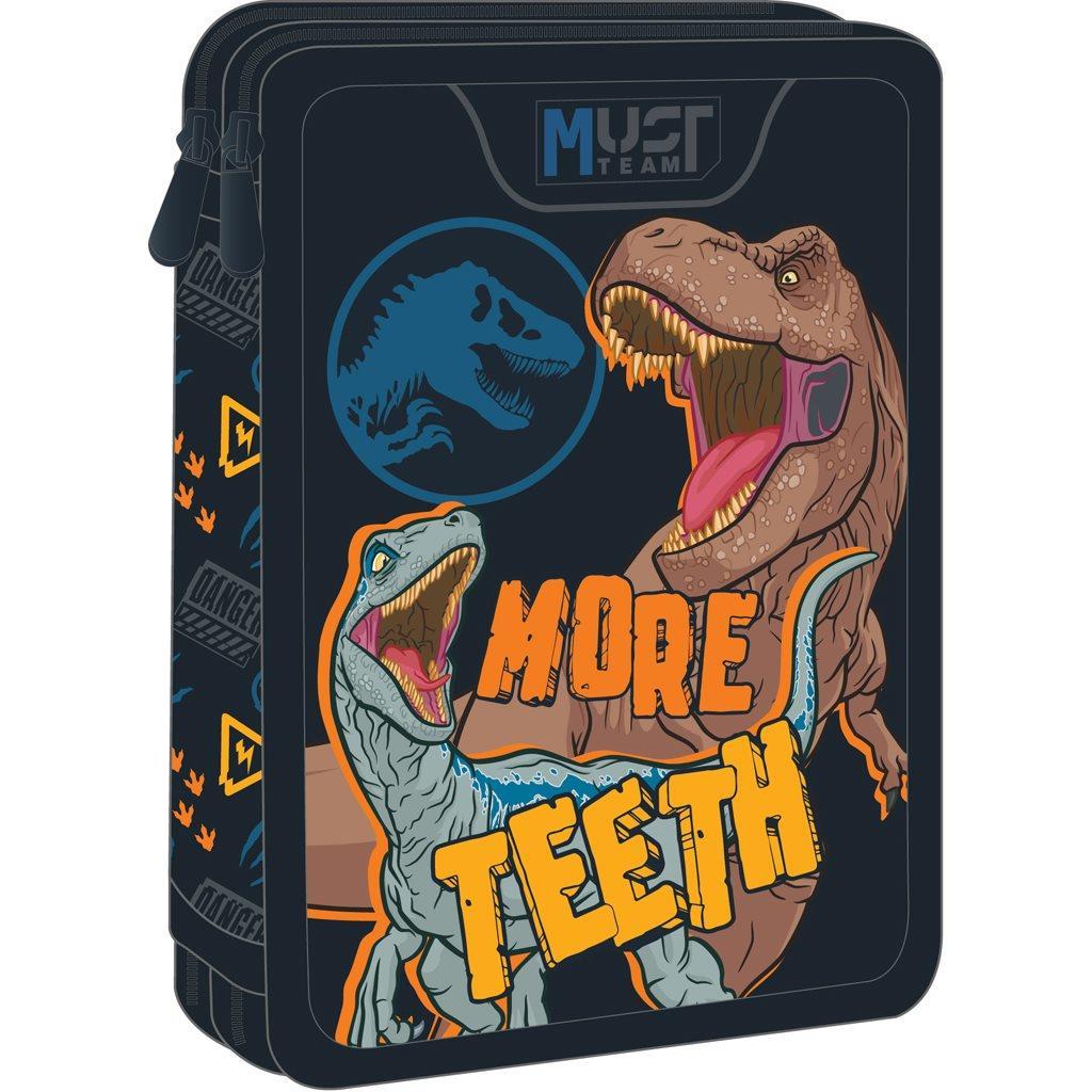 Diakakis - Κασετίνα Διπλή Γεμάτη Must, Jurassic More Teeth 572012