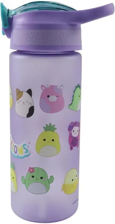 Gim - Παγούρι Πλαστικό PCTG Με Καλαμάκι, Squishmallows 600 ml 574-20217