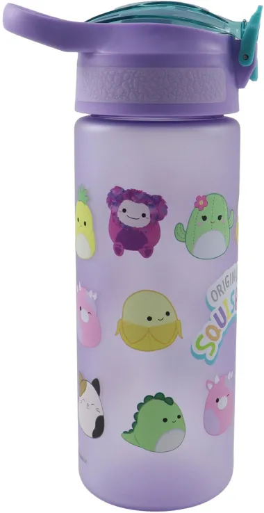 Gim - Παγούρι Πλαστικό PCTG Με Καλαμάκι, Squishmallows 600 ml 574-20217