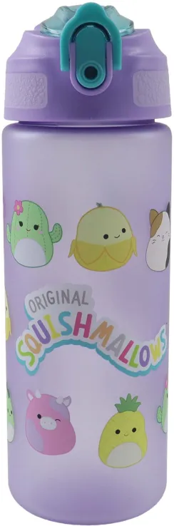 Gim - Παγούρι Πλαστικό PCTG Με Καλαμάκι, Squishmallows 600 ml 574-20217