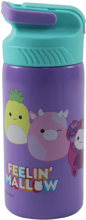 Gim - Παγούρι Ανοξείδωτο Με Καλαμάκι, Squishmallows 500 ml 574-20245
