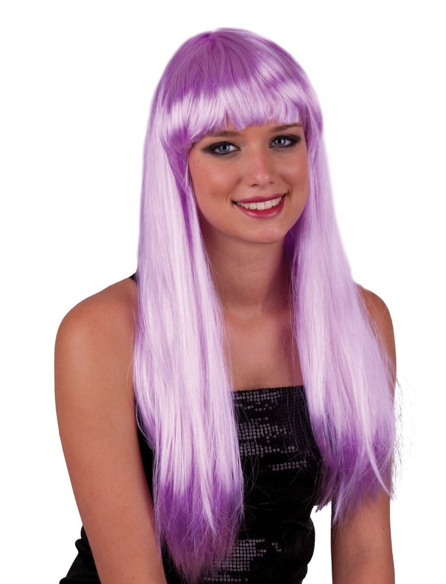 Funny Fashion - Περούκα Λιλά Με Αφέλειες 57646