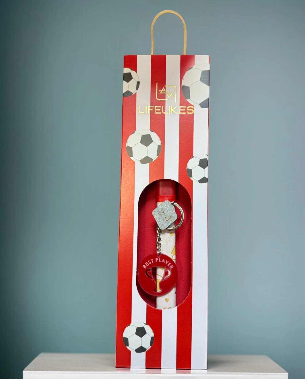 Life Likes - Λαμπάδα Ποδόσφαιρο Κόκκινο 5800