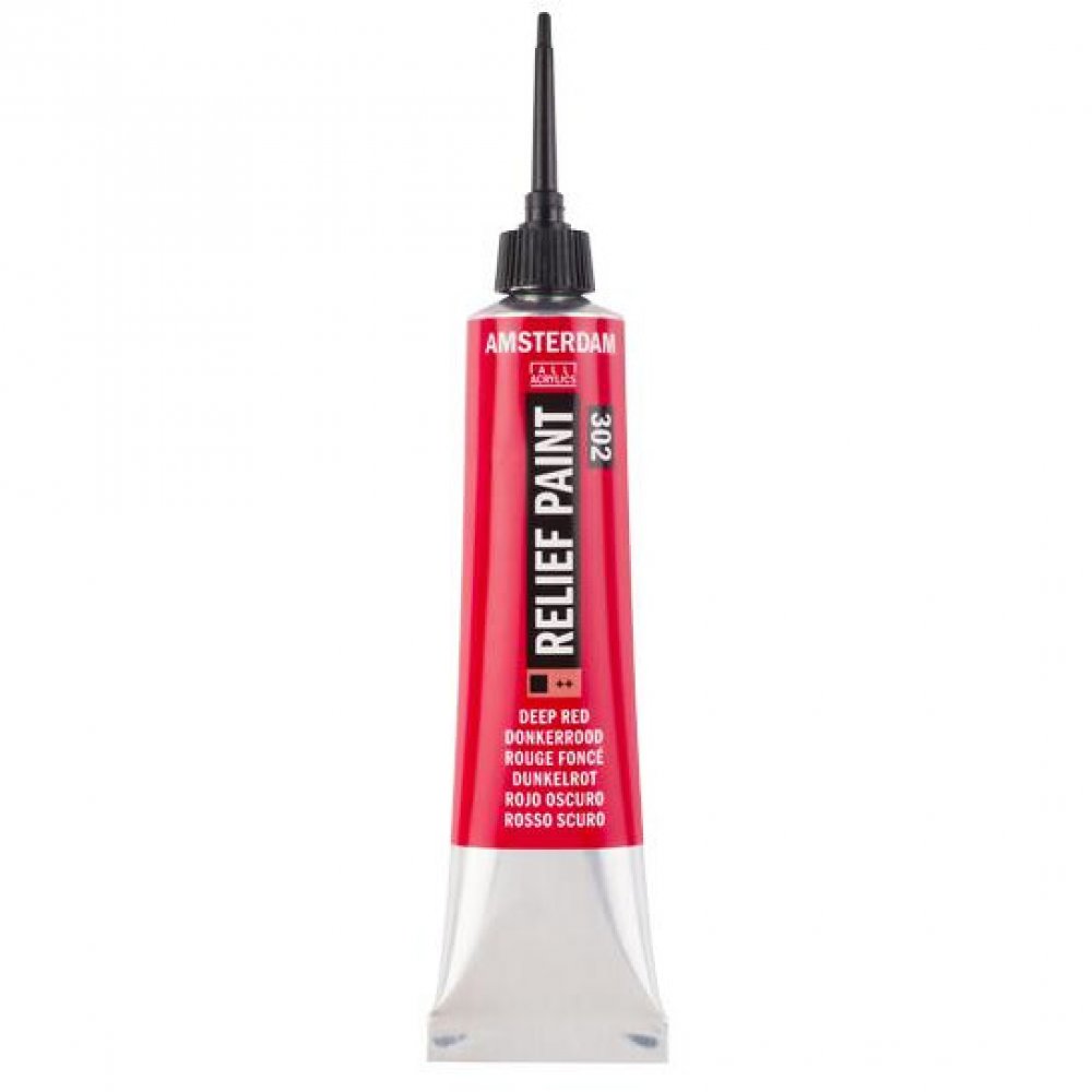 Royal Talens - Amsterdam Ακρυλικό Relief, Deep Red (302) 20ml 58043021