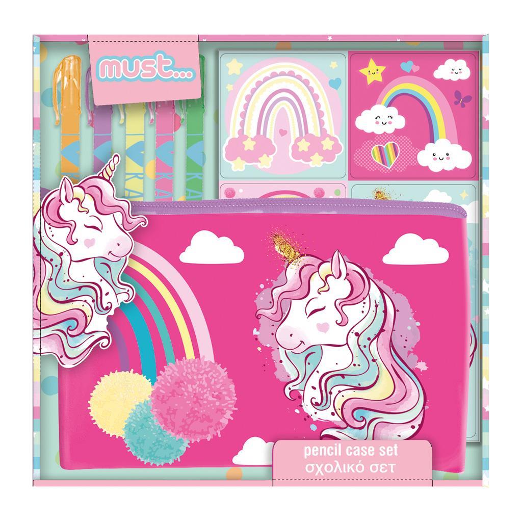 Diakakis - Must Σχολικό Σετ Unicorn 7 Τμχ. Σε Pvc Τσαντάκι 585165