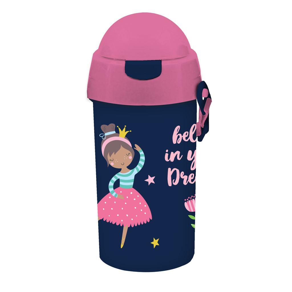 Diakakis - Παγούρι Πλαστικό PP Με Καλαμάκι Must, Believe In Your Dream 500 ml 586438