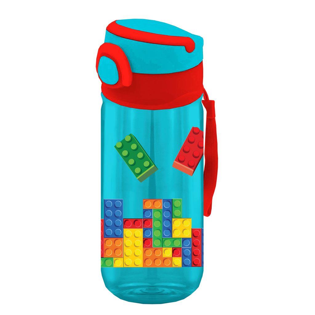 Diakakis - Παγούρι Πλαστικό PP Με Καλαμάκι Must, Bricks 500 ml 586441