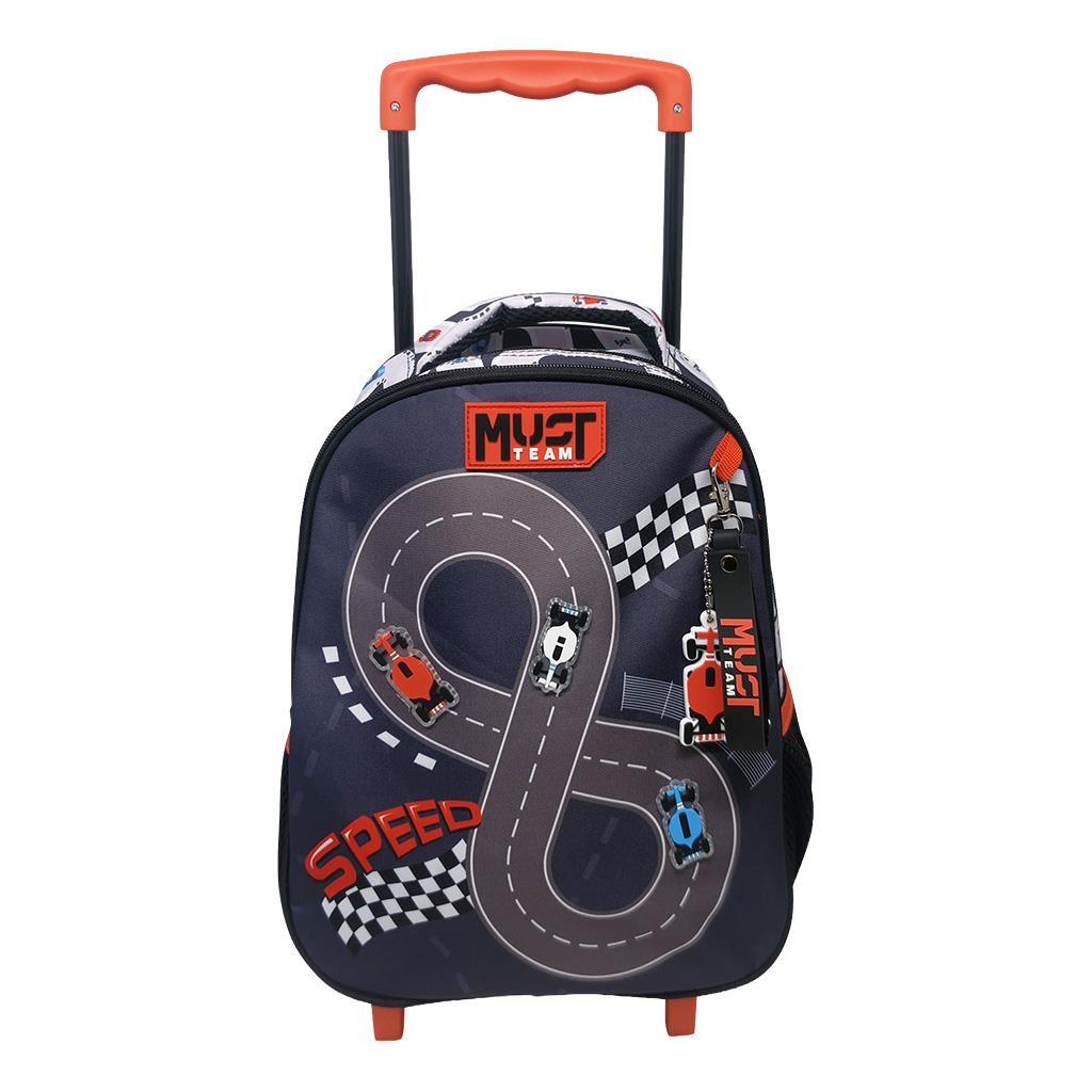 Diakakis – Τσάντα Τρόλεϊ Νηπιαγωγείου Must 2 Θήκες, Racing Cars 587620