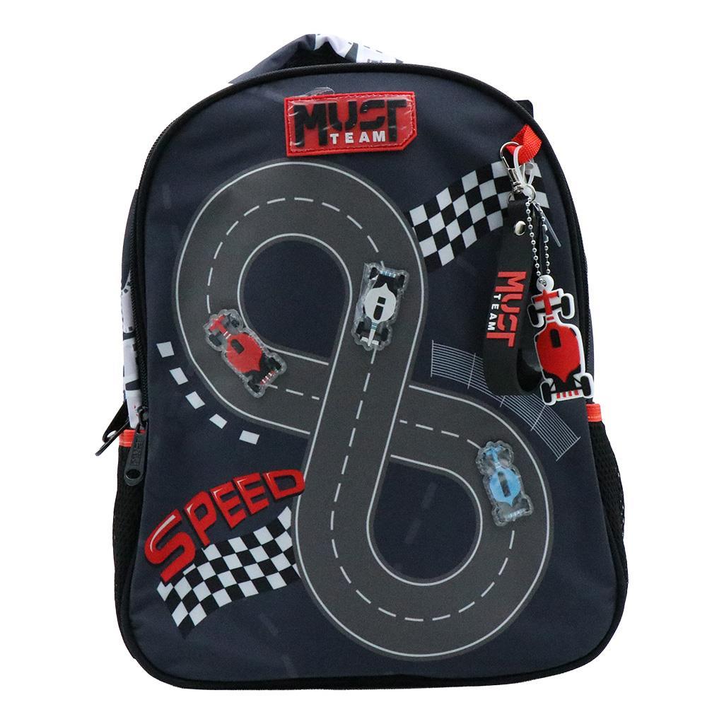Diakakis – Τσάντα Πλάτης Νηπιαγωγείου Must 2 Θήκες, Racing Cars 587625