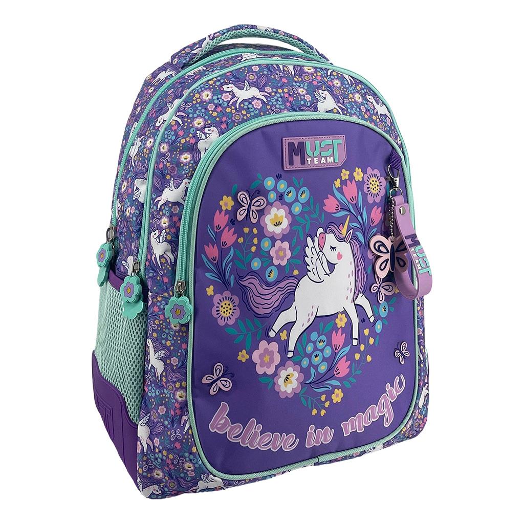 Diakakis - Τσάντα Πλάτης Δημοτικού Must 3 Θήκες, Purple Unicorn 587630