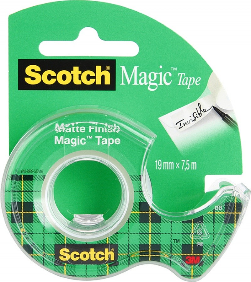 3M - Βάση Σελοτέιπ Scotch Διάφανη + 1 Ταινία Magic 19mmX7.5m 59308
