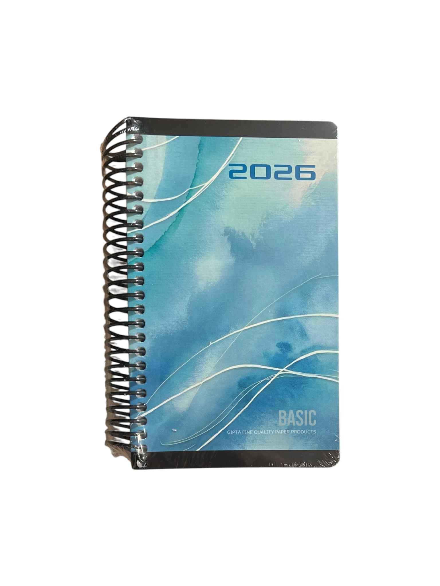 Unipap - Ημερήσιο Ημερολόγιο Σπιράλ Basic 2026, 13x21 Turquoise 6-19-42-26-50