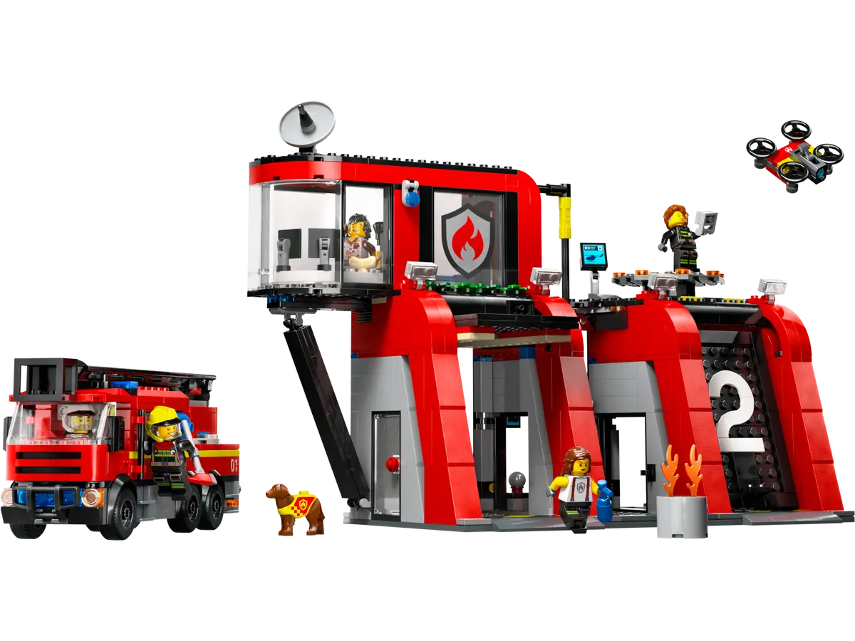 Lego City - Fire Station With Fire Truck 60414