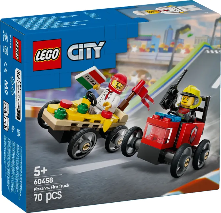 Lego City - Φορτηγάκι Πίτσας Vs. Πυροσβεστικό Φορτηγό 60458