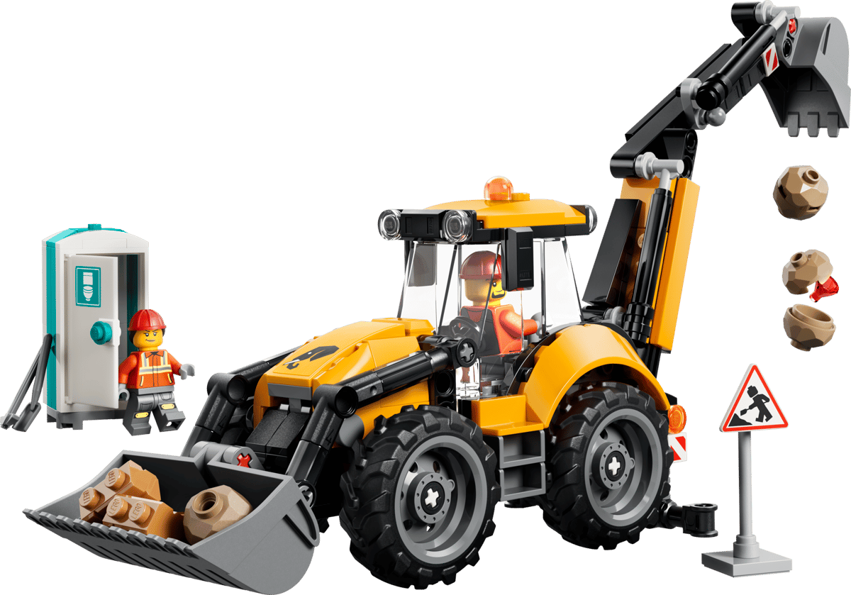 Lego City - Yellow Backhoe Loader 60480
