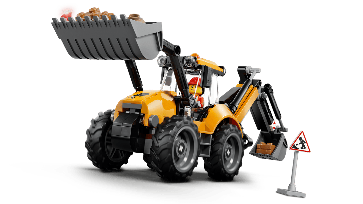 Lego City - Yellow Backhoe Loader 60480