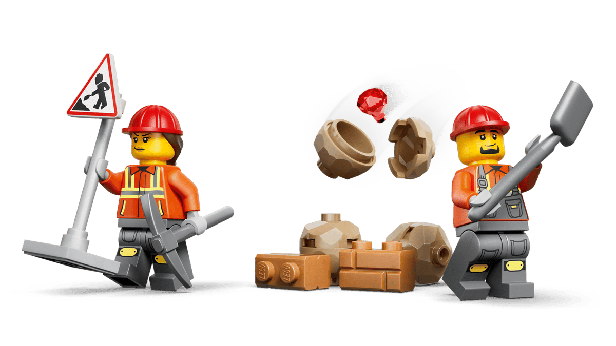 Lego City - Yellow Backhoe Loader 60480