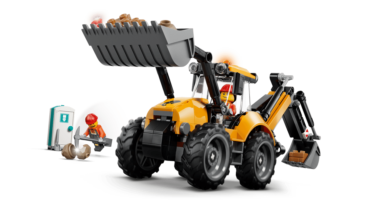 Lego City - Yellow Backhoe Loader 60480