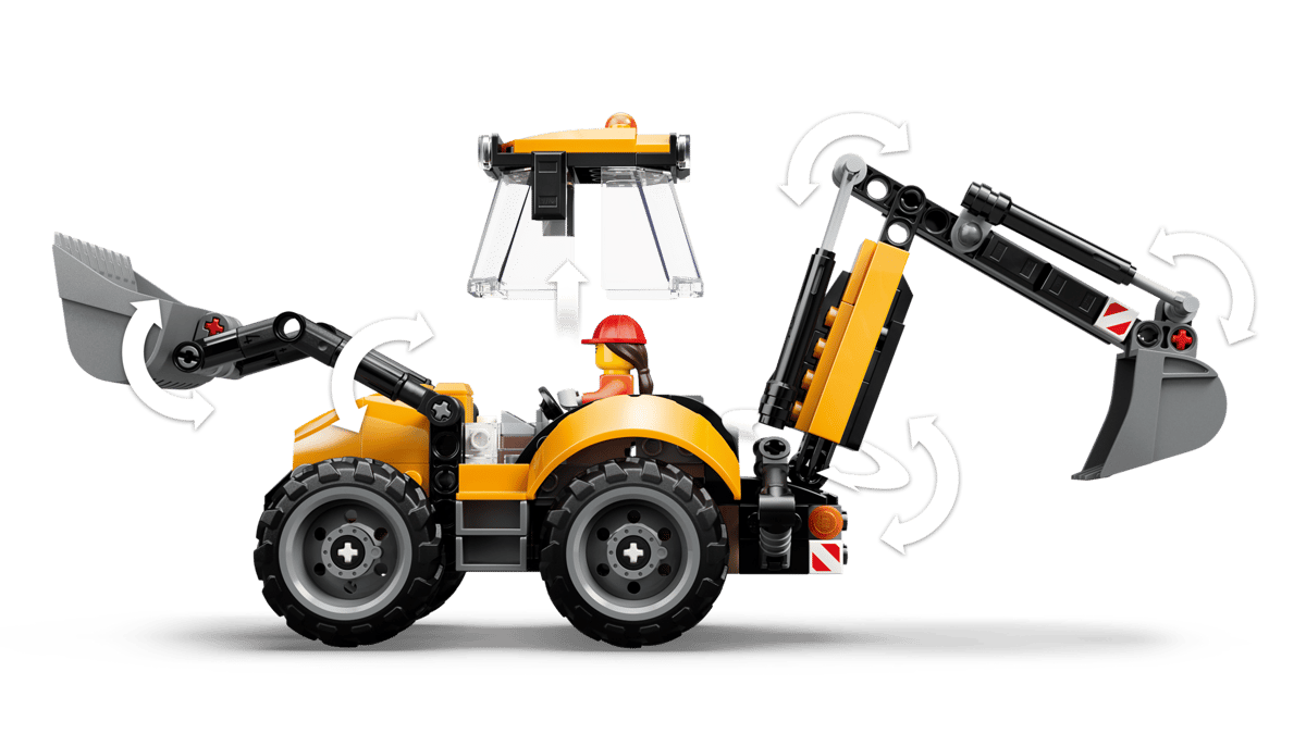 Lego City - Yellow Backhoe Loader 60480