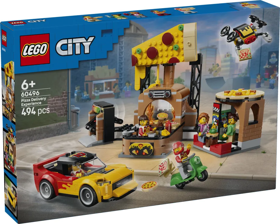 Lego City - Pizza Delivery Experience With Vehicles 60496