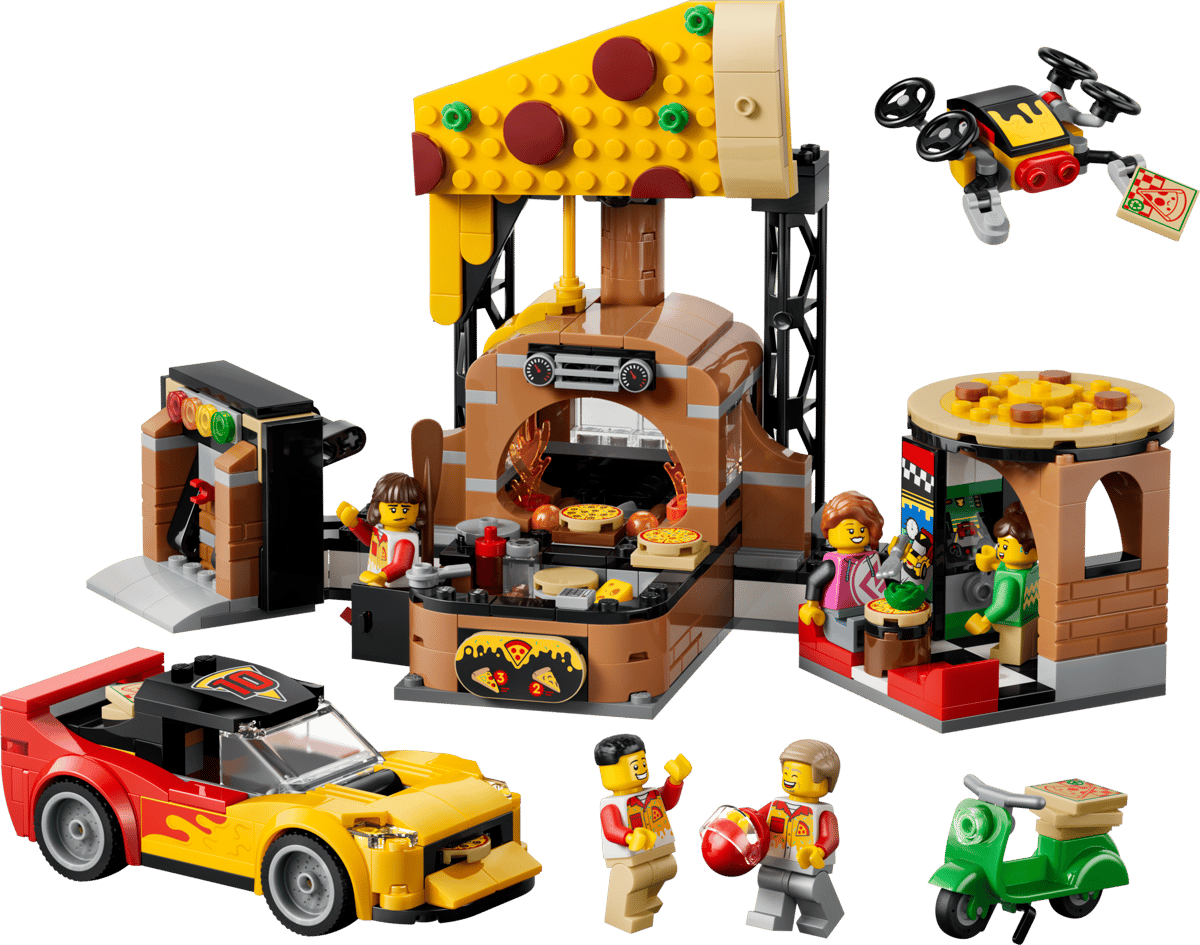 Lego City - Pizza Delivery Experience With Vehicles 60496