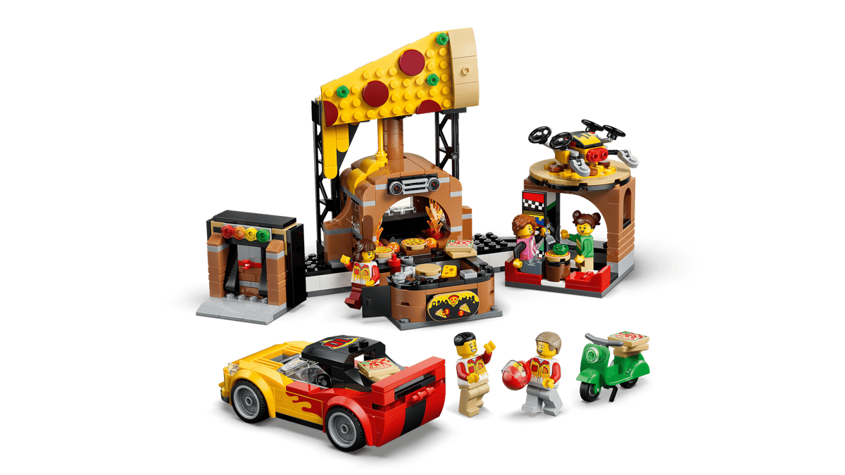 Lego City - Pizza Delivery Experience With Vehicles 60496