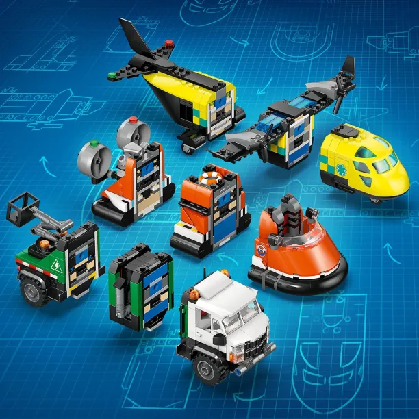 Lego City - Airplane, Service Truck & Hovercraft Remix 60505