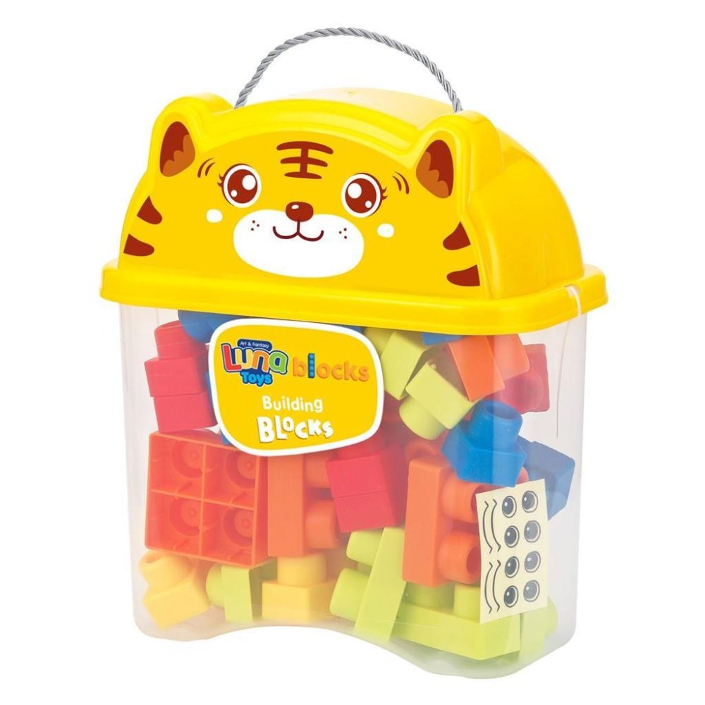 Luna - Τουβλάκια Luna Toys Μαλακά Σε Κουτί Τίγρη 40τμχ 622917